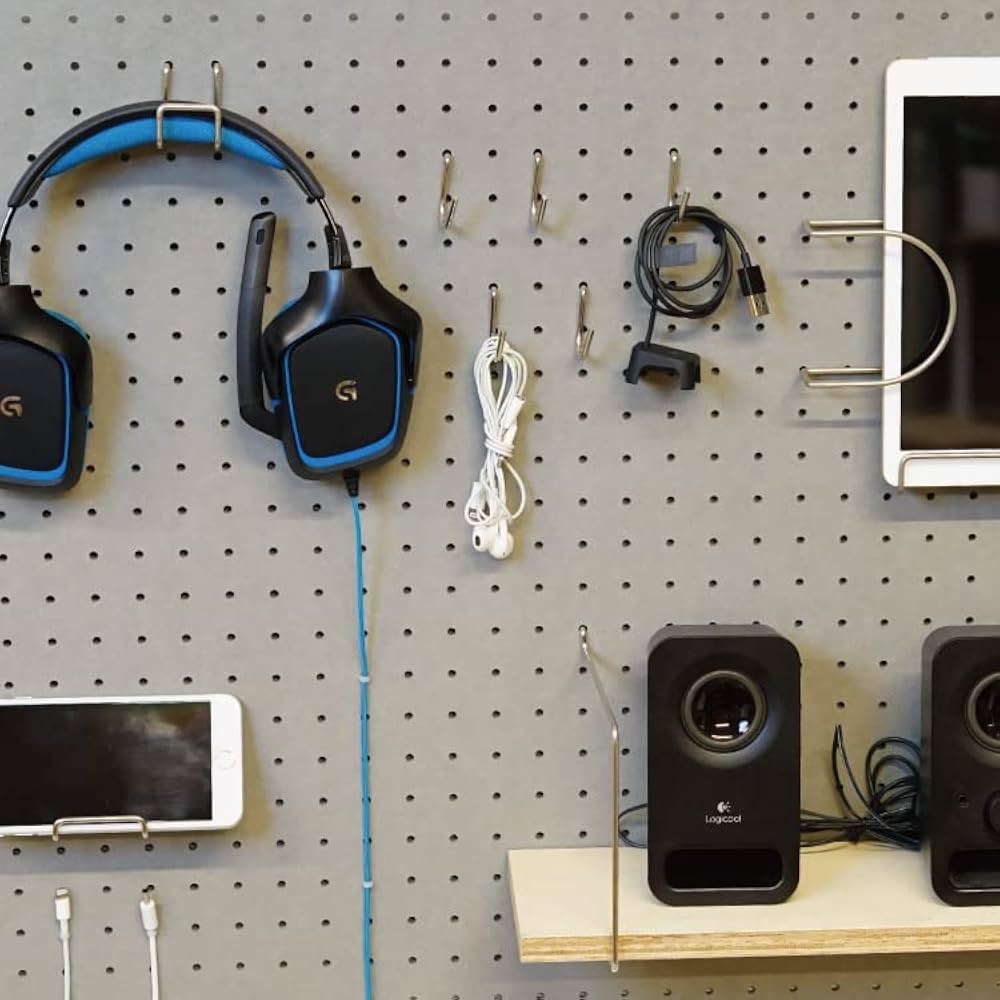 キュージョン　ディスプレイボード　フック付き Amazon.co.jp: 有孔ボード ガジェット用フックセット 6種入 P25